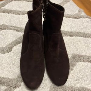 Sam and Libby Brown Suede booties -Size 7.5US women’s. Small heel -excellent